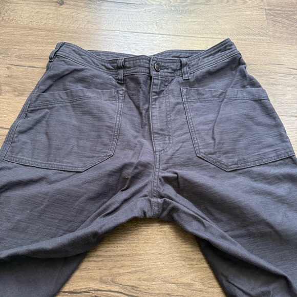 Patagonia Organic Cotton Navy Blue Hiking Wide Leg Casual Pants size 8 Women - Picture 9 of 16